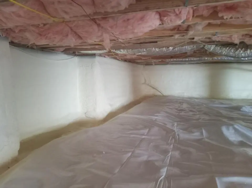Crawl space encapsulation with closed-cell spray foam for Spray Foam Roofing in Wausau
