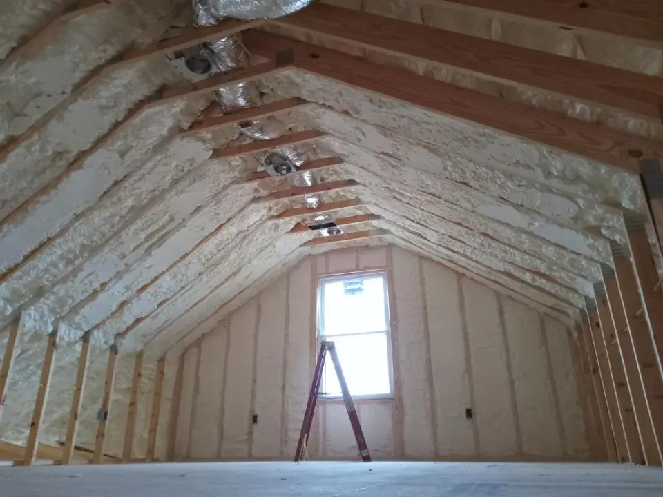 Spray foam roofing application for Crawl Space Insulation project in Wausau